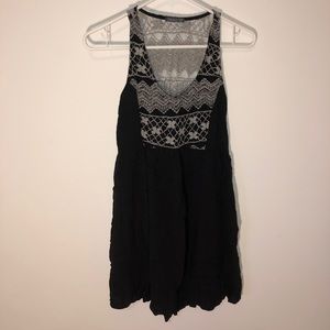 Black and lace tank dress